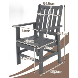 Scaun Costway NP12507GR-1 (Grey) Thumb