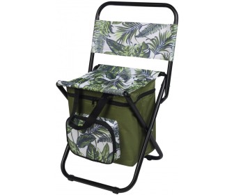 Scaun pliabil cu geanta Enero Camp Jungle Light (Green/White)