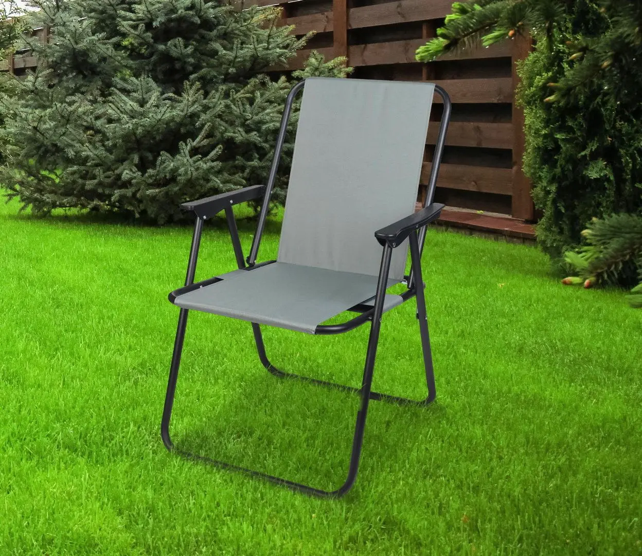 Стул складной Enero Camp 1032573 52x44x75 (Grey/Black)