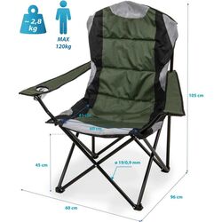 Стул складной Enero Camp Lux 1032511 (Green/Black) Thumb