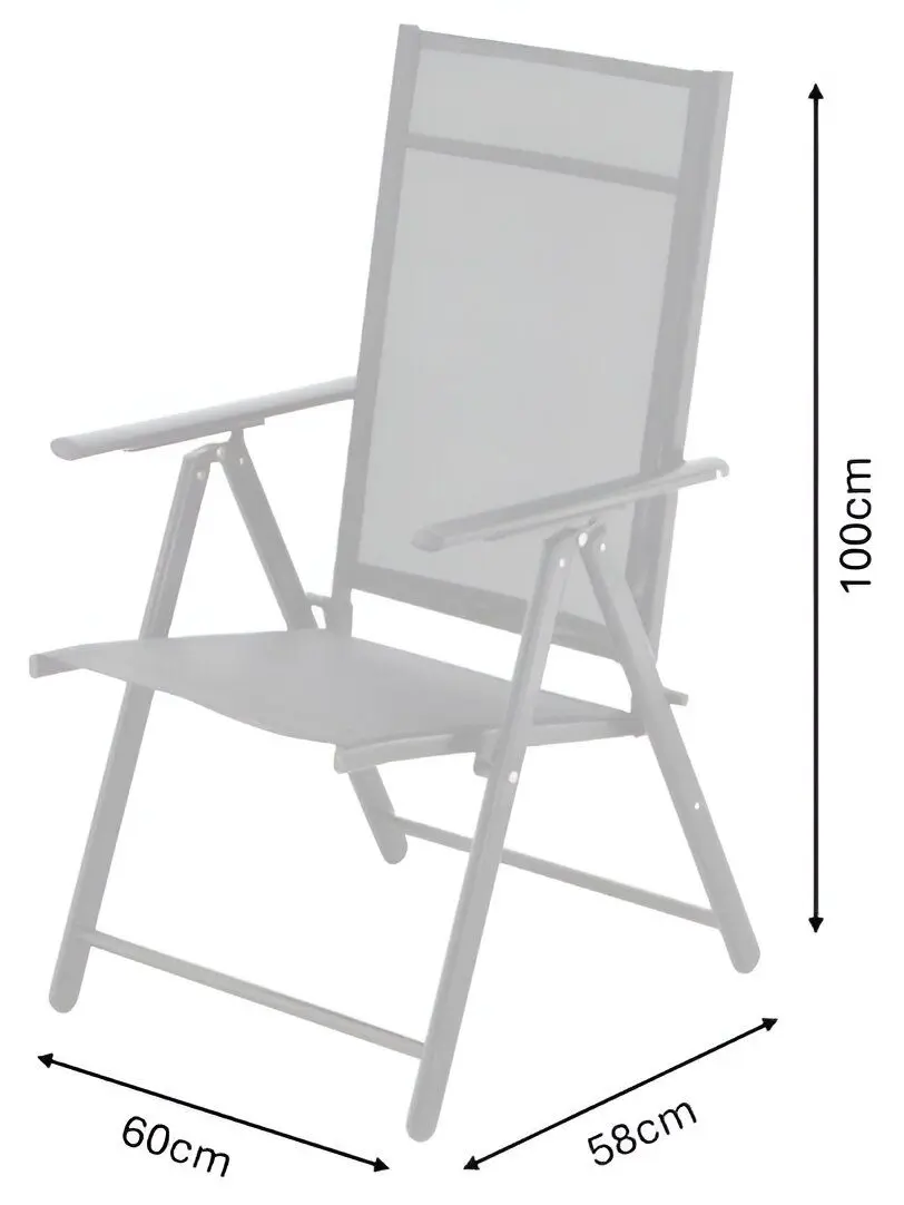 Scaun pliant GardenLine TIH3484 (Black)