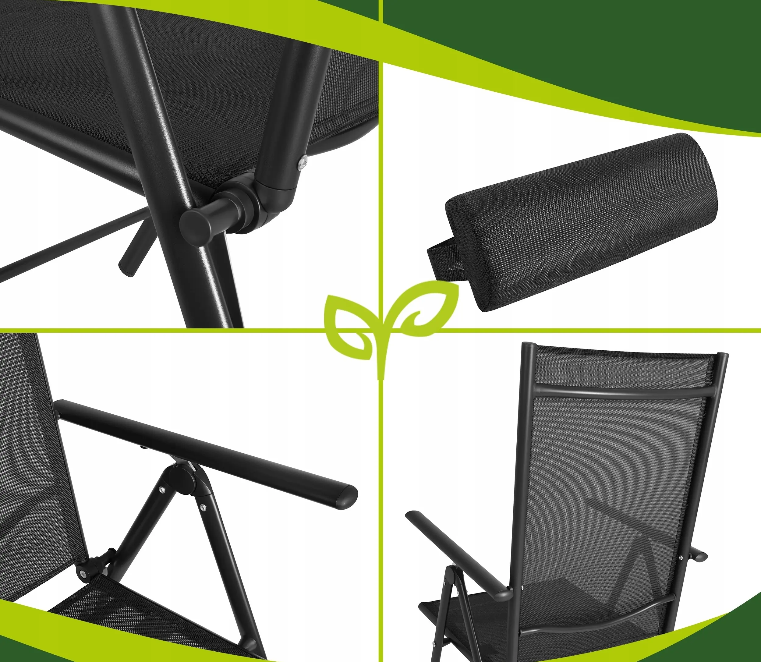 Set scaune pliabile Gardlov 27674 (Black) - 6
