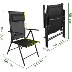 Set scaune pliabile Gardlov 27674 (Black) Thumb