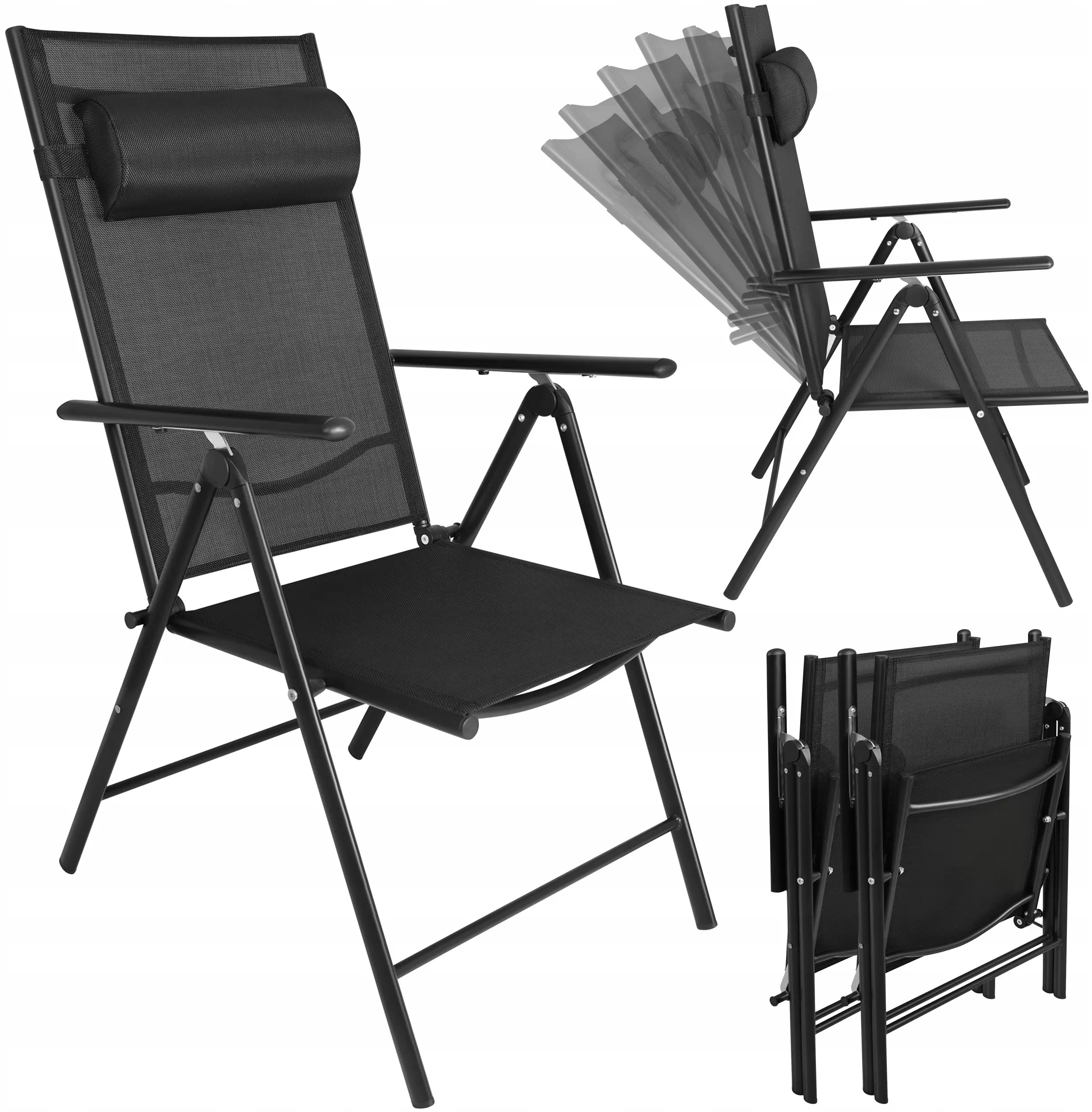 Set scaune pliabile Gardlov 27674 (Black) - 2