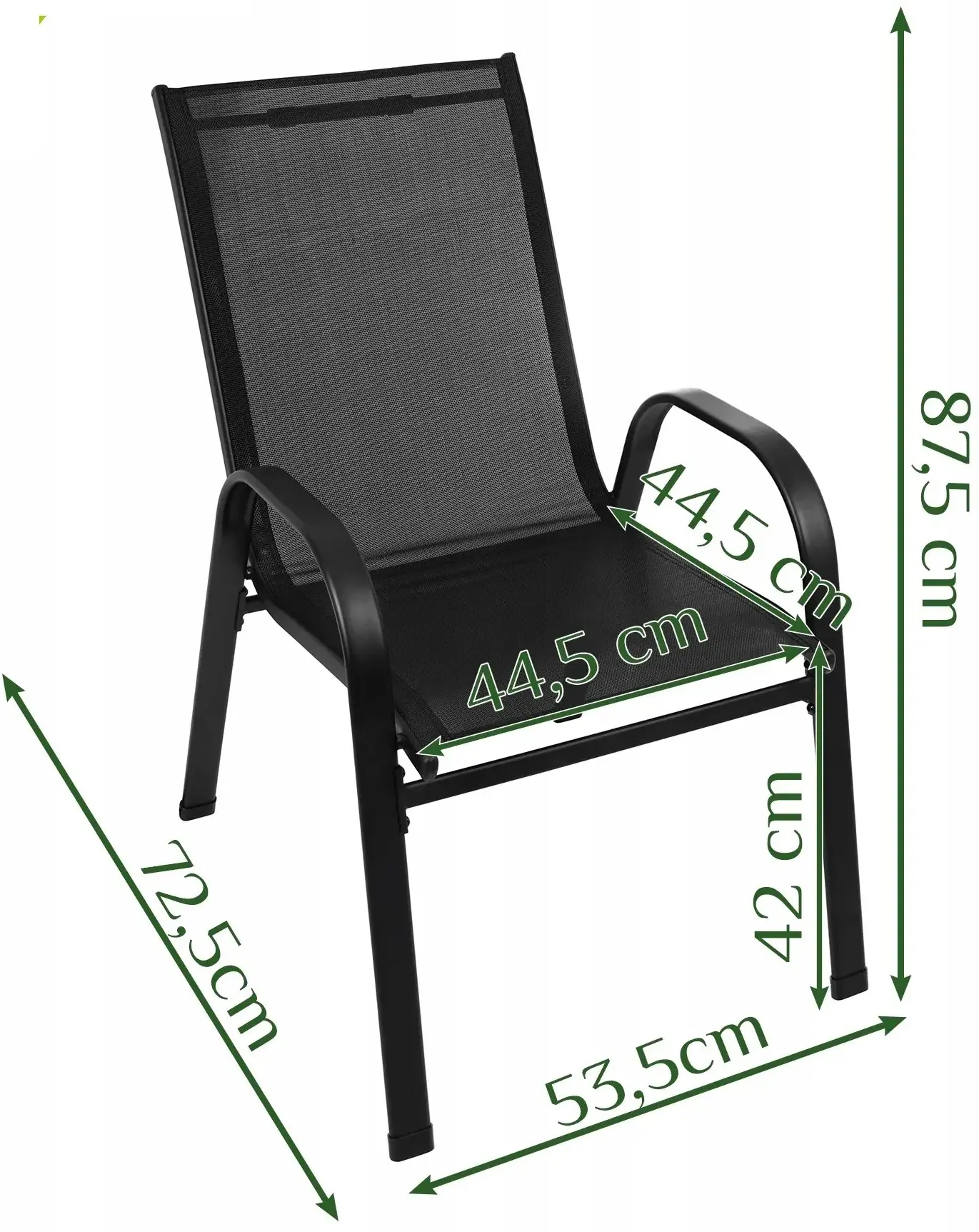 Комплект садовых стульев Gardlov 2756 (Black) - 6