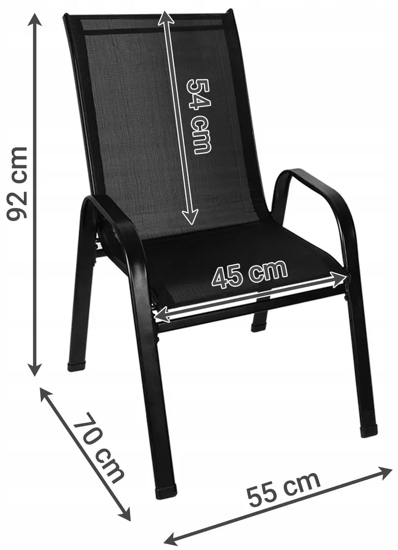Scaun de gradina Gardlov 20871 (Black) - 2