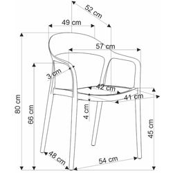 Scaun de gradina Halmar K530 (Black/Beige) Thumb
