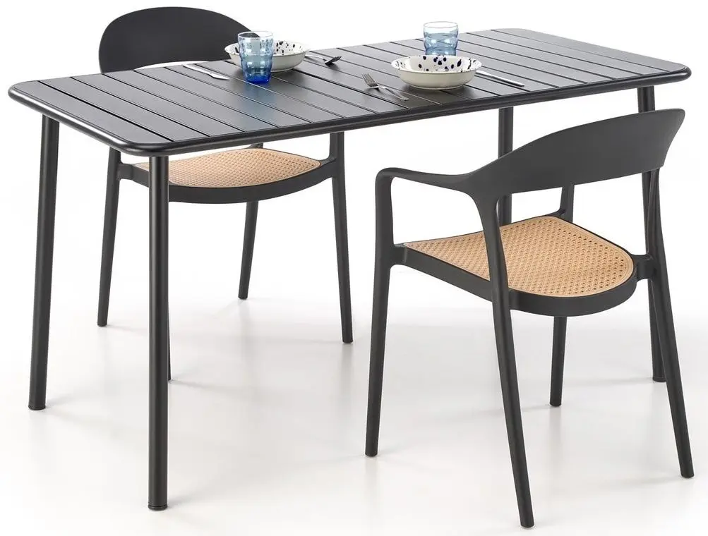 Scaun de gradina Halmar K530 (Black/Beige)