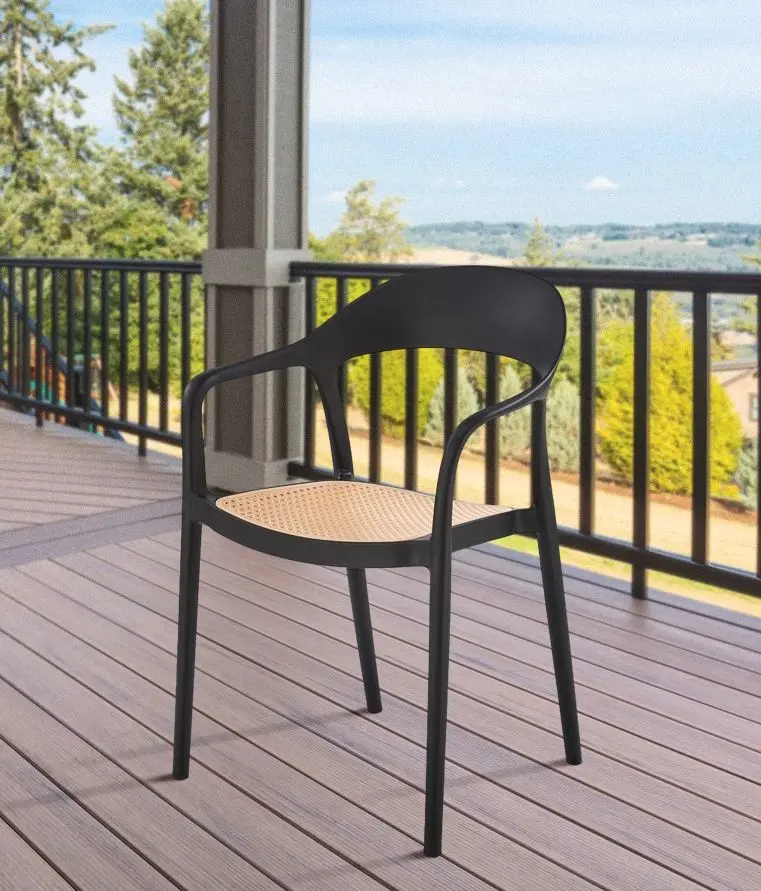 Scaun de gradina Halmar K530 (Black/Beige)