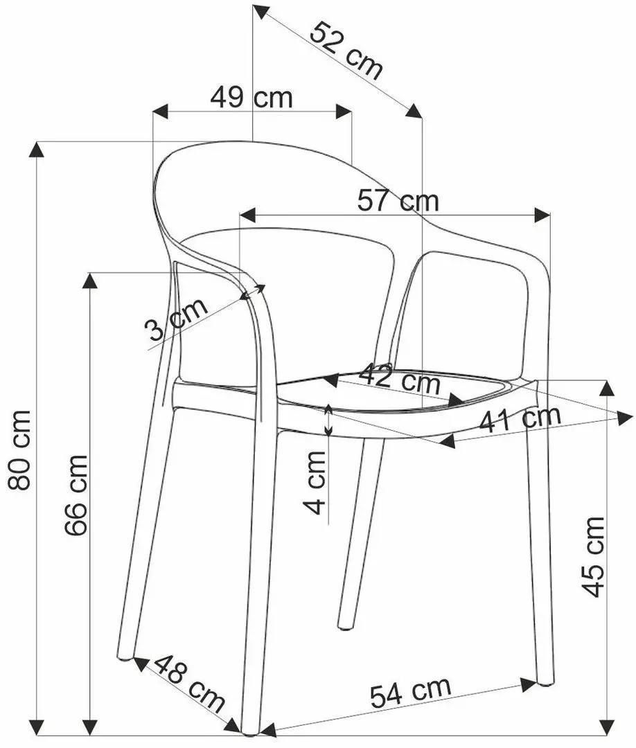 Scaun de gradina Halmar K530 (White/Beige)