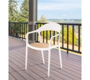 Scaun de gradina Halmar K530 (White/Beige)