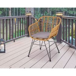 Scaun de gradina Halmar K541 (Natural/Black/Grey)