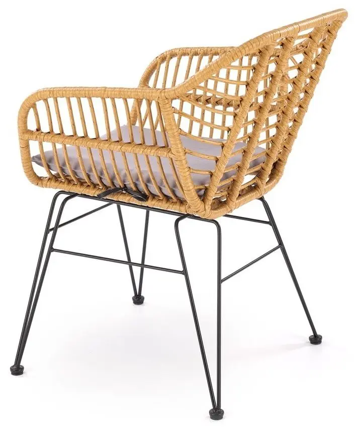 Scaun de gradina Halmar K541 (Natural/Black/Grey)