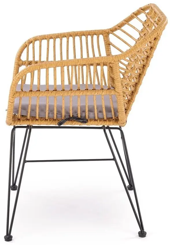 Scaun de gradina Halmar K541 (Natural/Black/Grey)