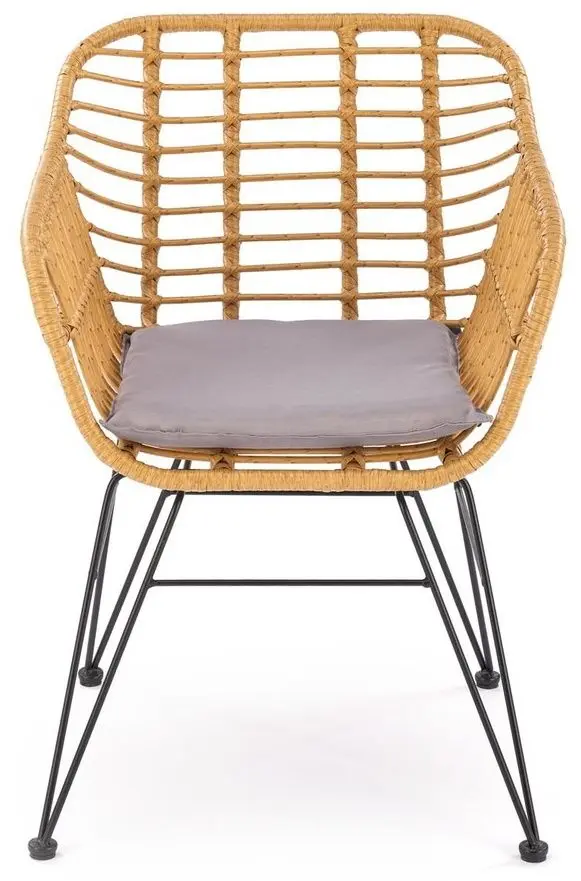 Scaun de gradina Halmar K541 (Natural/Black/Grey)