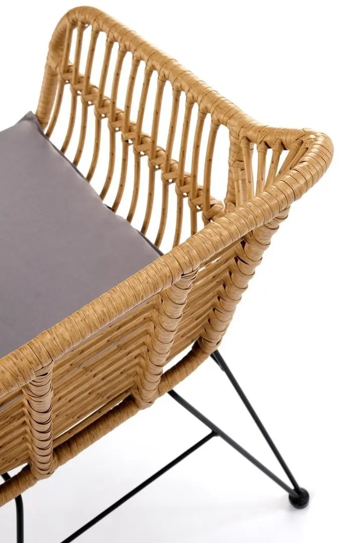 Scaun de gradina Halmar K541 (Natural/Black/Grey)