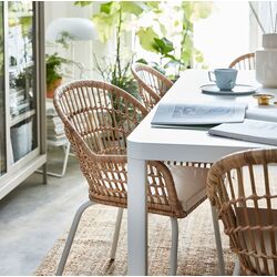 Scaun Ikea Nilsove (Ratan/Alb) Thumb