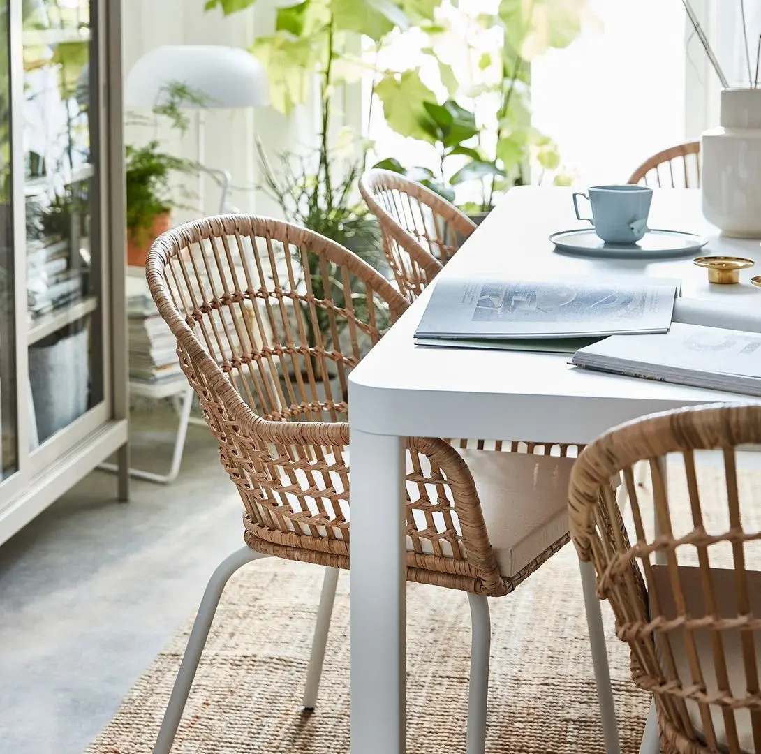 Scaun Ikea Nilsove (Ratan/Alb) - 6