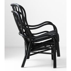 Кресло Ikea Storsele высокая спинка (Ротанг/Черный) Thumb