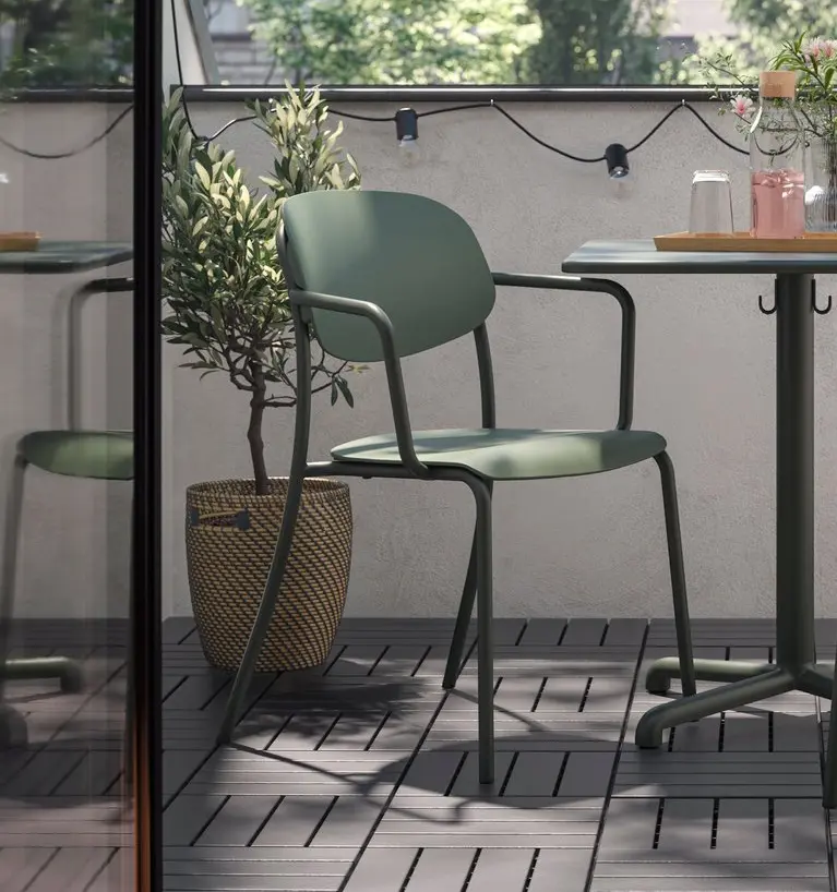 Scaun de gradina Ikea Visingso (Verde inchis)