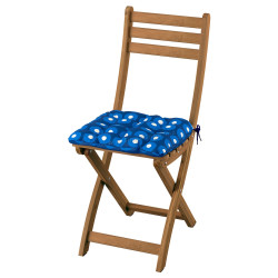 Scaun de gradina cu perna Ikea Askholmen/Klosan (Maro/Albastru)