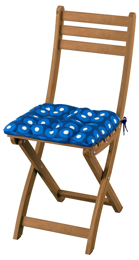 Scaun de gradina cu perna Ikea Askholmen/Klosan (Maro/Albastru)
