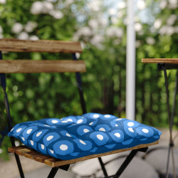 Scaun de gradina cu perna Ikea Tarno/Klosan (Maro deschis/Albastru) Thumb