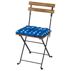Scaun de gradina cu perna Ikea Tarno/Klosan (Maro deschis/Albastru)