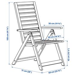 Scaun pliabil Ikea Nammaro (Maro Deschis Vopsit) Thumb