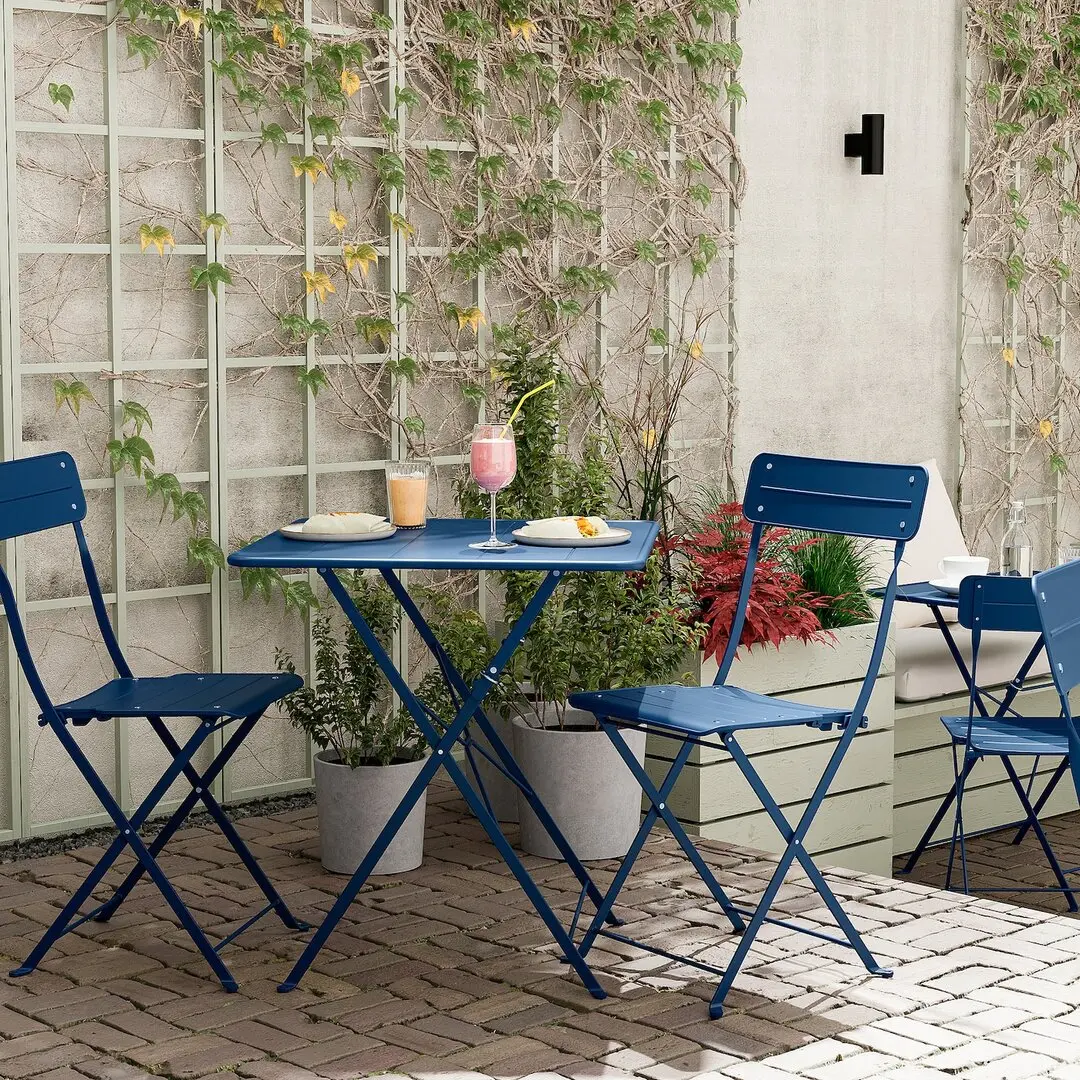 Складной стул Ikea Sundso (Темно-синий)