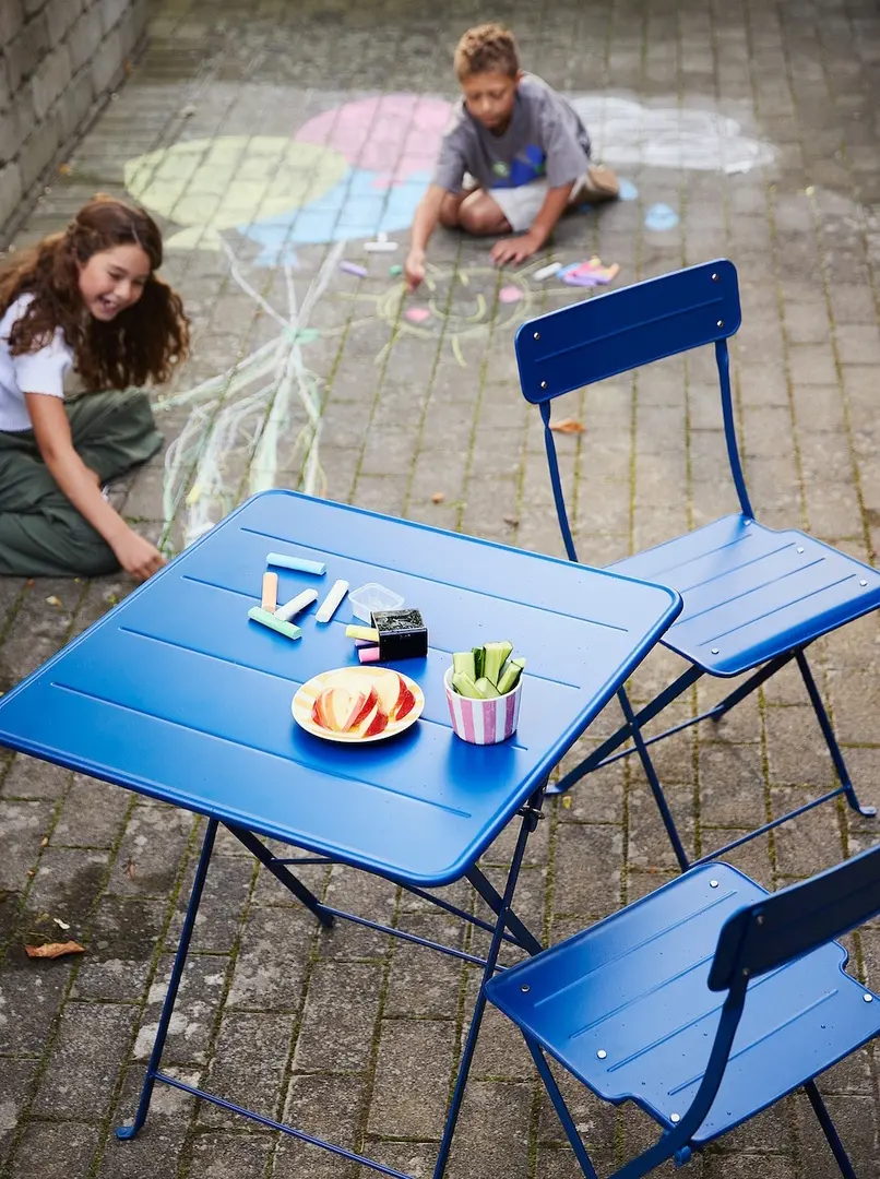 Складной стул Ikea Sundso (Темно-синий)