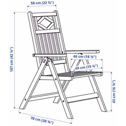 Стул Ikea Bondholmen регулируемый (Бело-Бежевый) Thumb