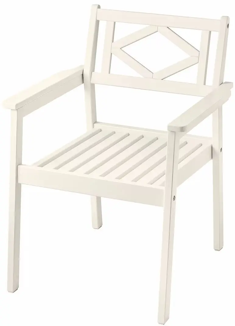 Scaun Ikea Bondholmen cu brate (Alb-Bej)