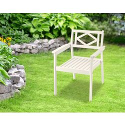 Scaun Ikea Bondholmen cu brate (Alb-Bej)