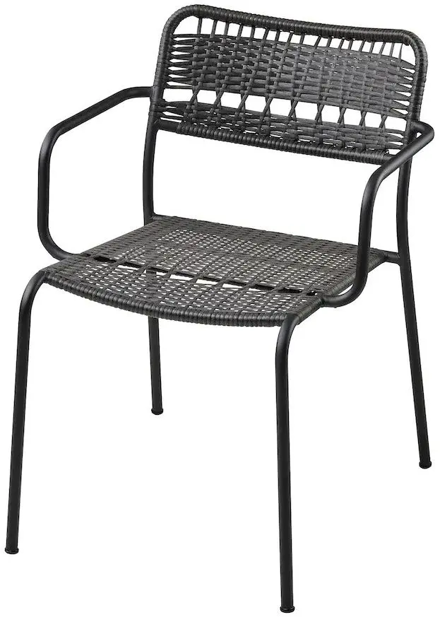 Scaun Ikea Lacko cu brate (Gri Inchis)