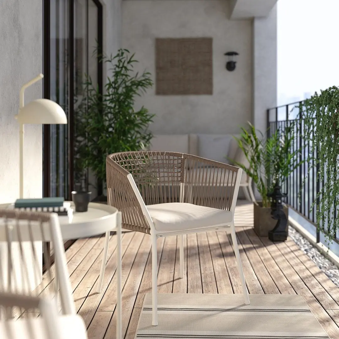 Стул Ikea Segeron (Белый/Бежевый)