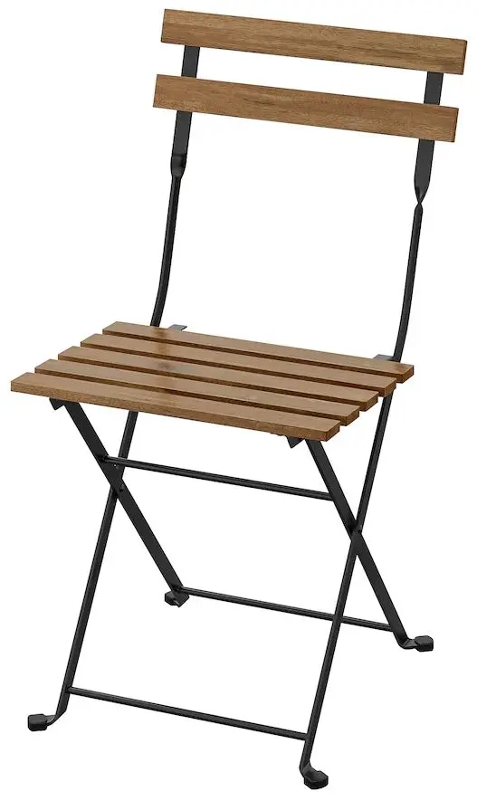 Scaun Ikea Tarno pliant (Negru/Maro Deschis)