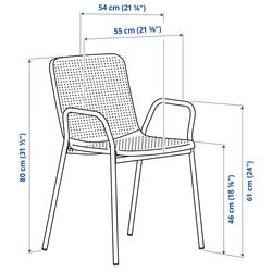 Scaun Ikea Torparo (Gri Deschis-Bleu) Thumb
