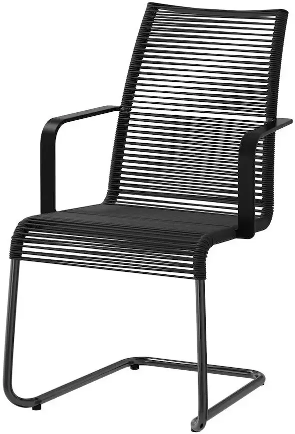 Стул Ikea Vasman с подлокотниками (Черный)