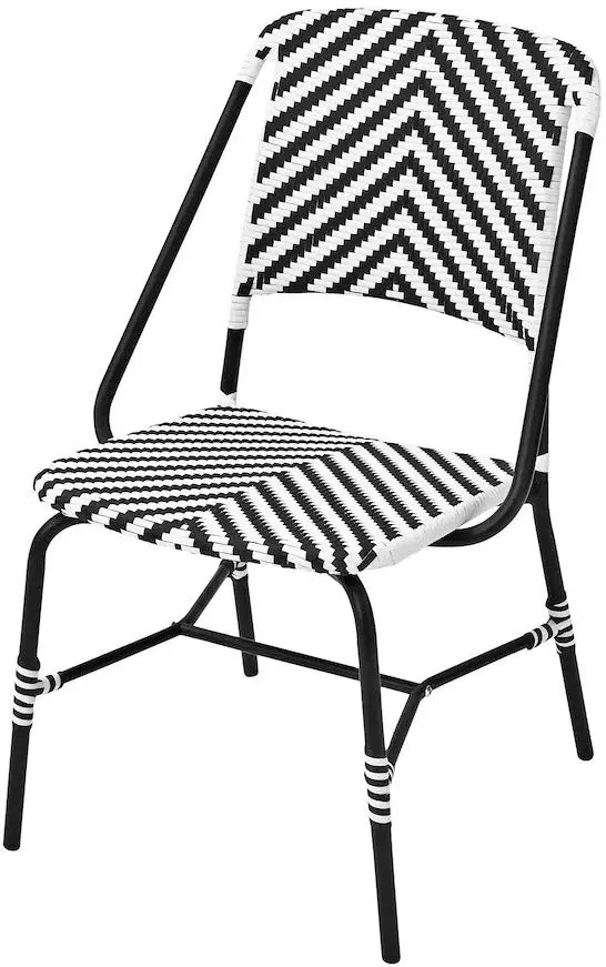 Scaun Ikea Vassholmen (Negru/Alb)