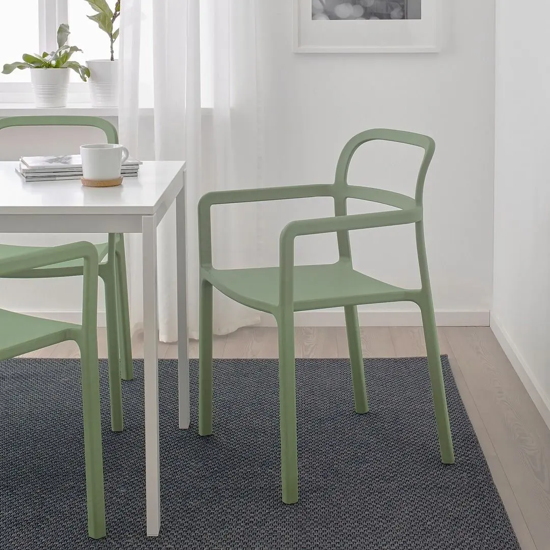 Scaun Ikea Ypperlig cu brate (Verde)