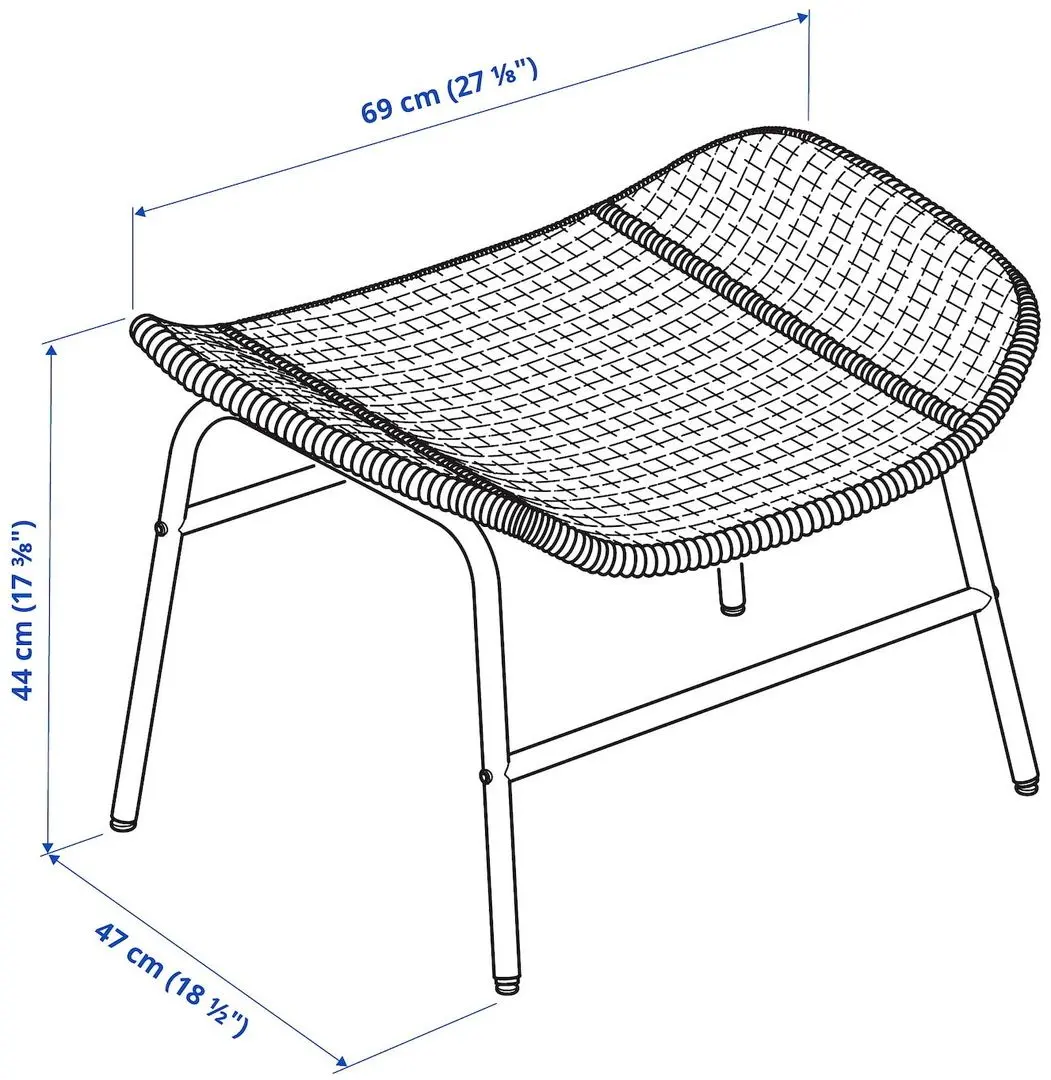 Tabureta Ikea Fryksas 69x44x47 (Natural)