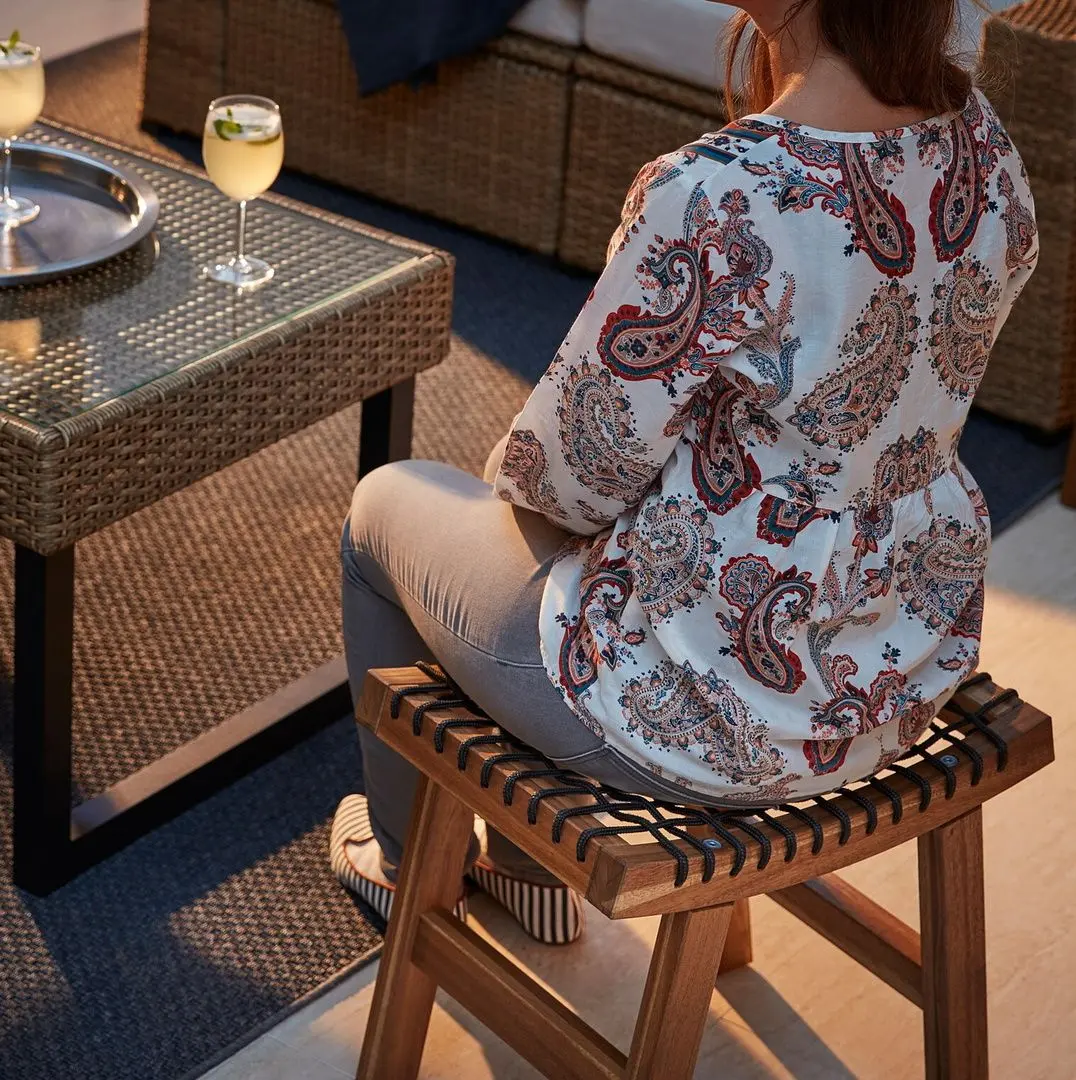 Taburet Ikea Stackholmen 48x35x43 (Maro Deschis)