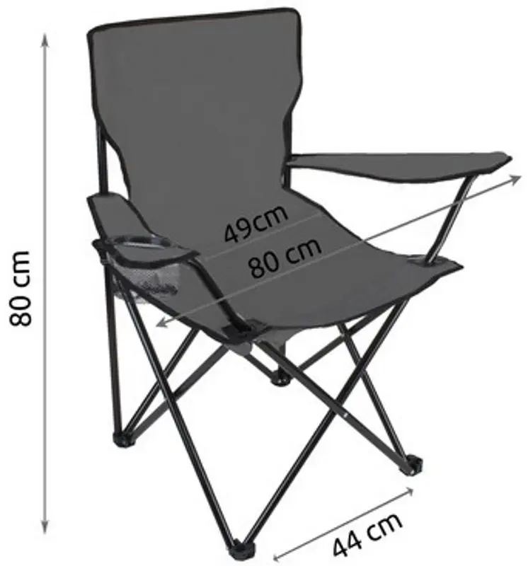Scaun pliabil Malatec 0071 (Grey) - 3