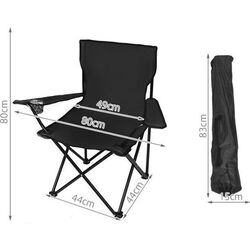 Scaun pliabil Malatec 8001 (Black) Thumb