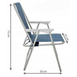Scaun pliabil Malatec Bergamo 10045 (Blue) Thumb