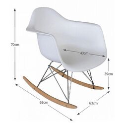 Кресло-качалка Mobhaus Bedver (White/Beech) Thumb