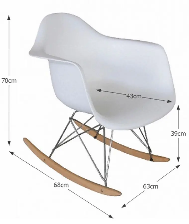 Кресло-качалка Mobhaus Bedver (White/Beech)