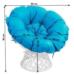 Кресло Mobhaus Triss Big (Blue/White) Thumb