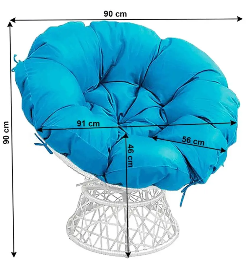 Кресло Mobhaus Triss Big (Blue/White)